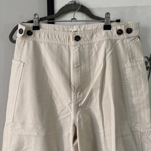 Everlane | NWT The Fatigue Barrel Pant in Birch/Bone Cream/White Size 8 - Picture 8 of 12